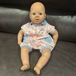 Zapf Creations Baby Born Doll 2002 Heavy Weighted 18” Blue Eyes